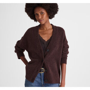 Madewell Vneck Drop Shoulder Cardigan XS Brown